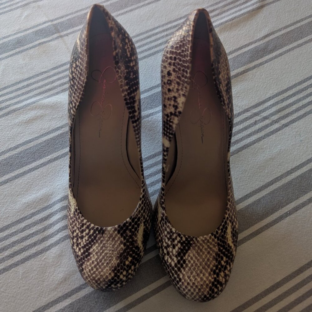 Snakeskin Patterned Women's Pumps